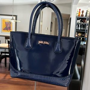 Folli Follie Royal Blue Handbag Patent Leather